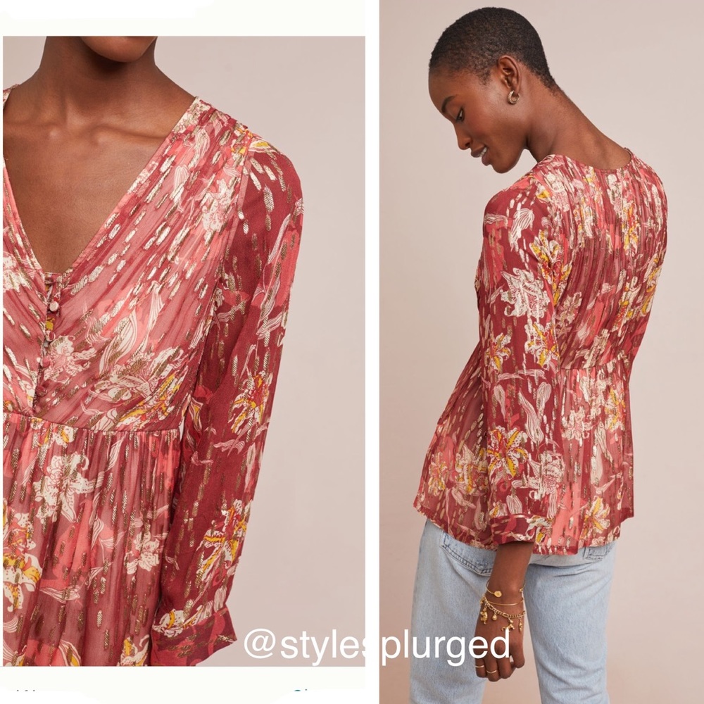 NWT ANTHRO Tabitha blouse size medium